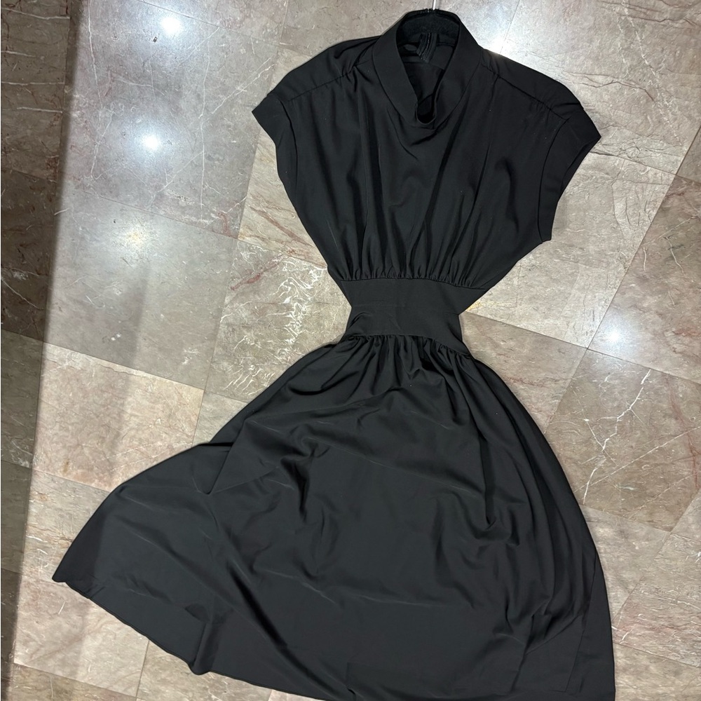 Chic Black Midi Dress for Women